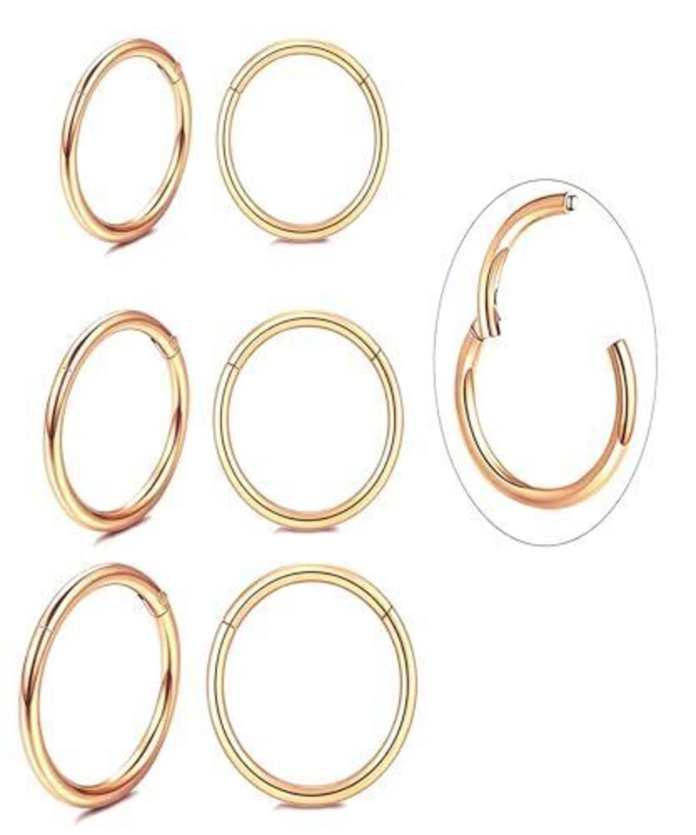 2185 Unisex Dainty Tiny 18k Real Gold Plating Cartilage Huggie Hoop